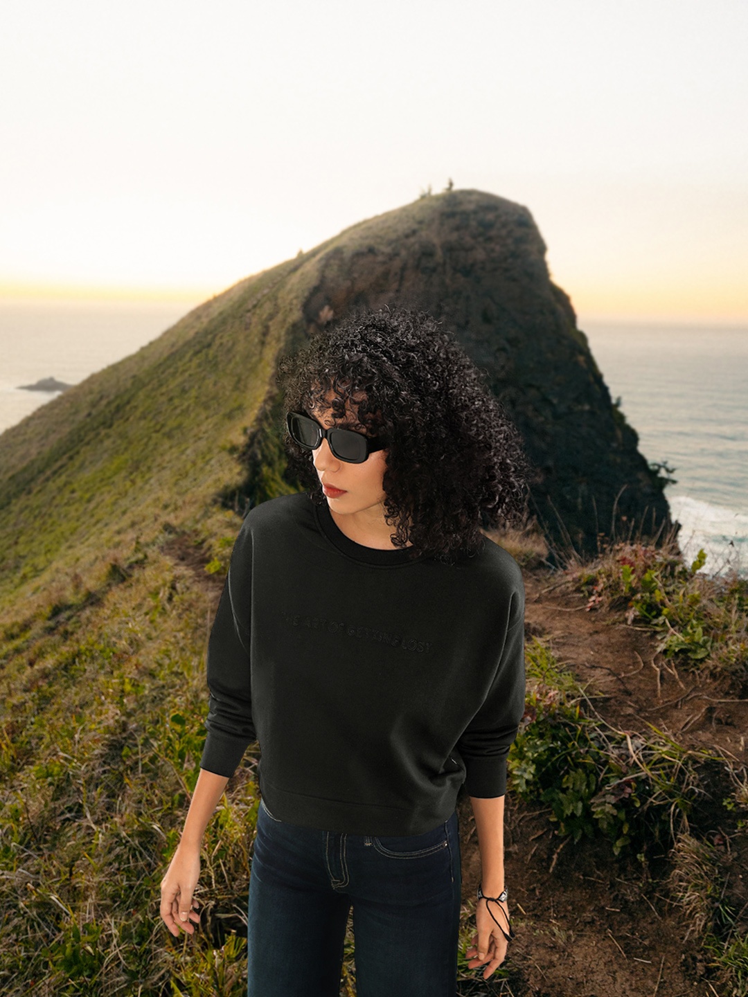

The Roadster Lifestyle Co. Women Black Printed Sweatshirt