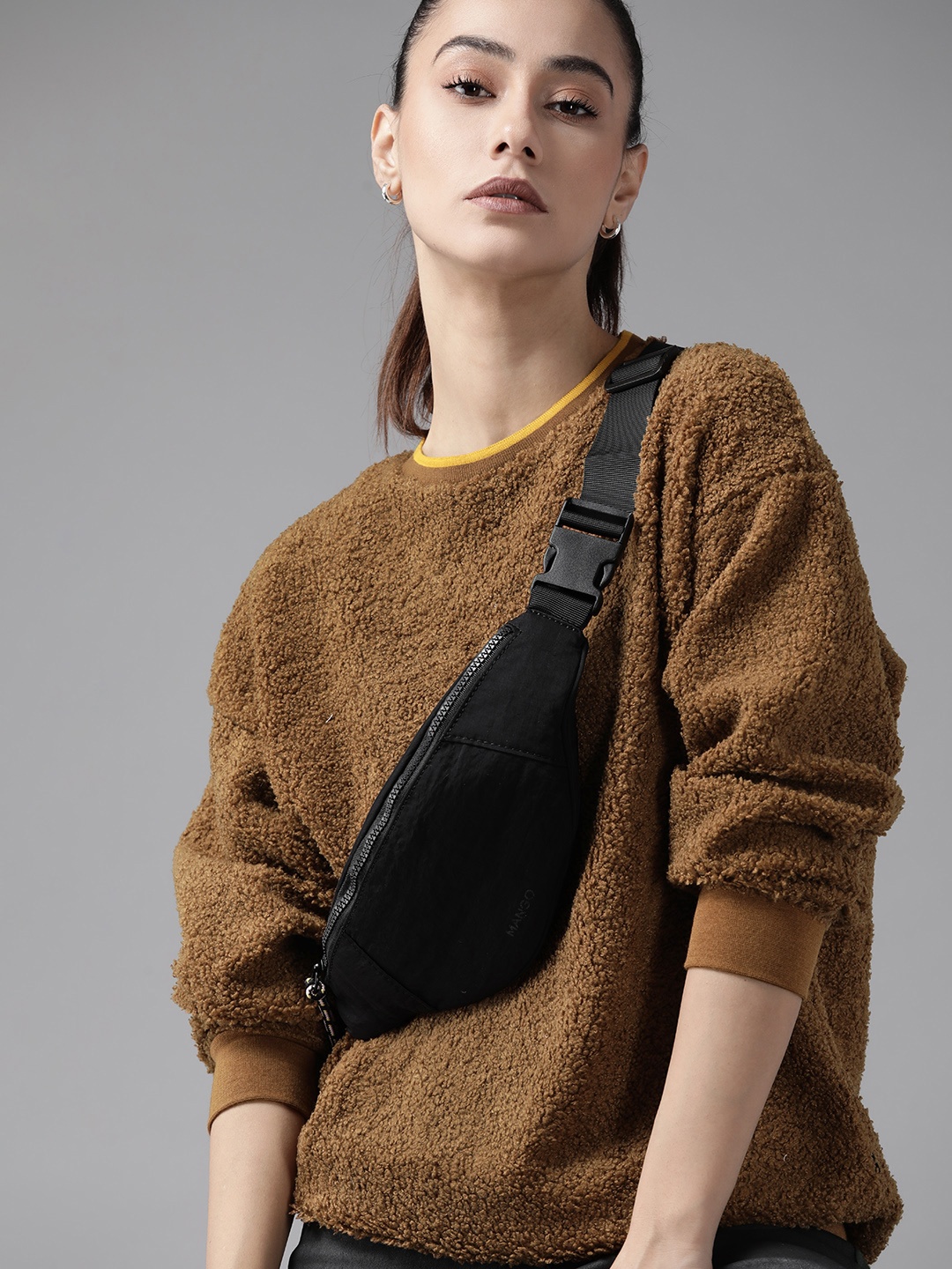 

Roadster Women Khaki Sherpa Sweatshirt