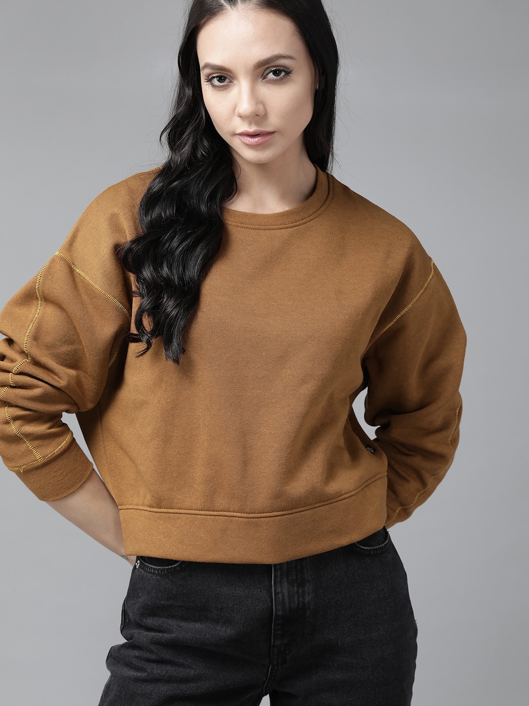 

Roadster Women Rust Brown Sweatshirt