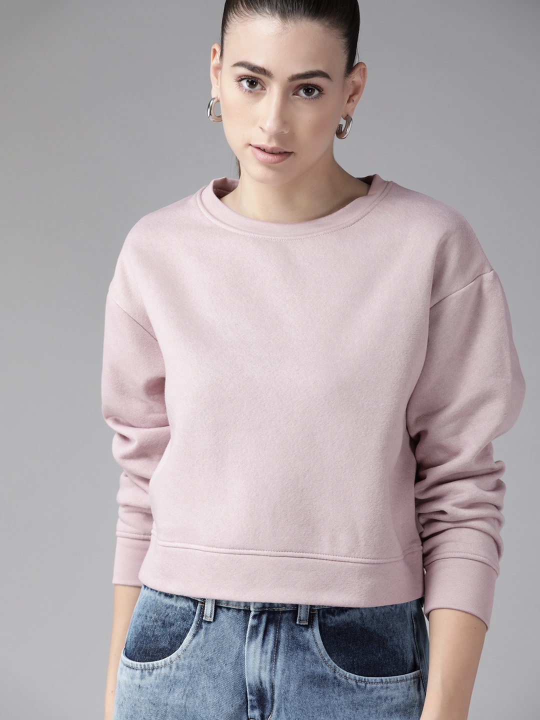 

Roadster Women Lavender Solid Sweatshirt