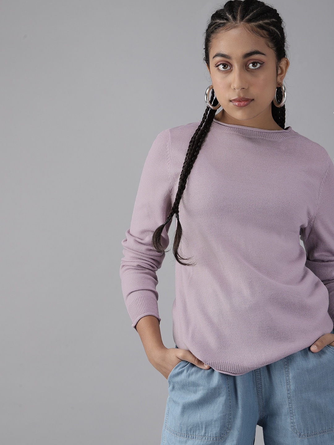 

UTH by Roadster Girls Knitted Pullover, Lavender