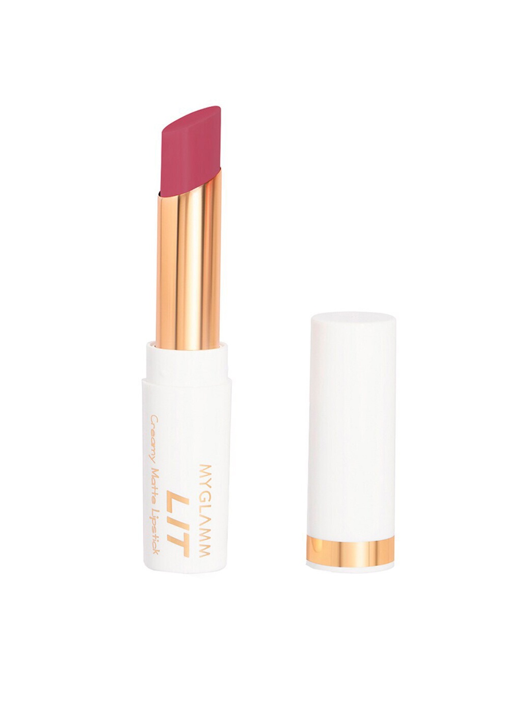 

MyGlamm LIT Creamy Matte Lipstick-Tom Collins-3.7g, Pink