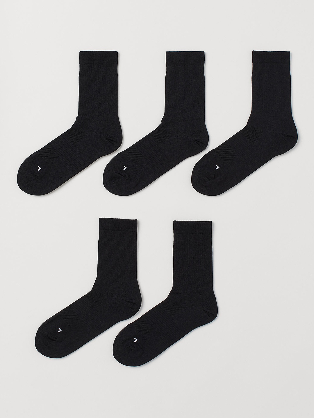 

H&M Mens Black 5-pack Sports Socks