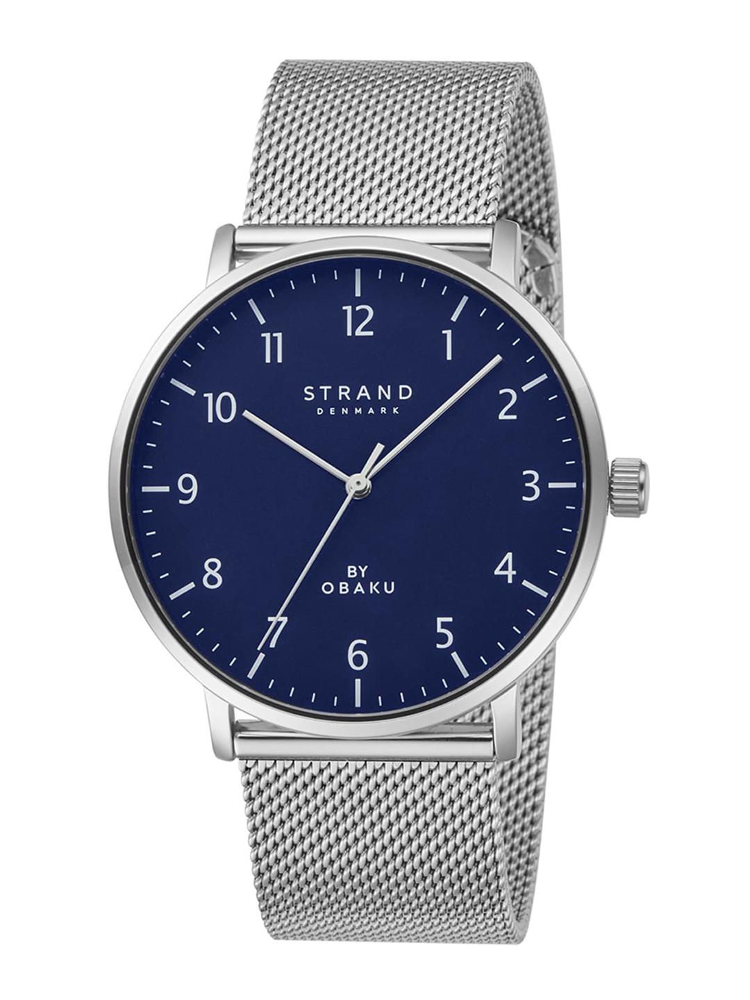 

STRAND BY OBAKU Men Blue Dial & Silver Toned Straps Analogue Watch S725GXCLMC