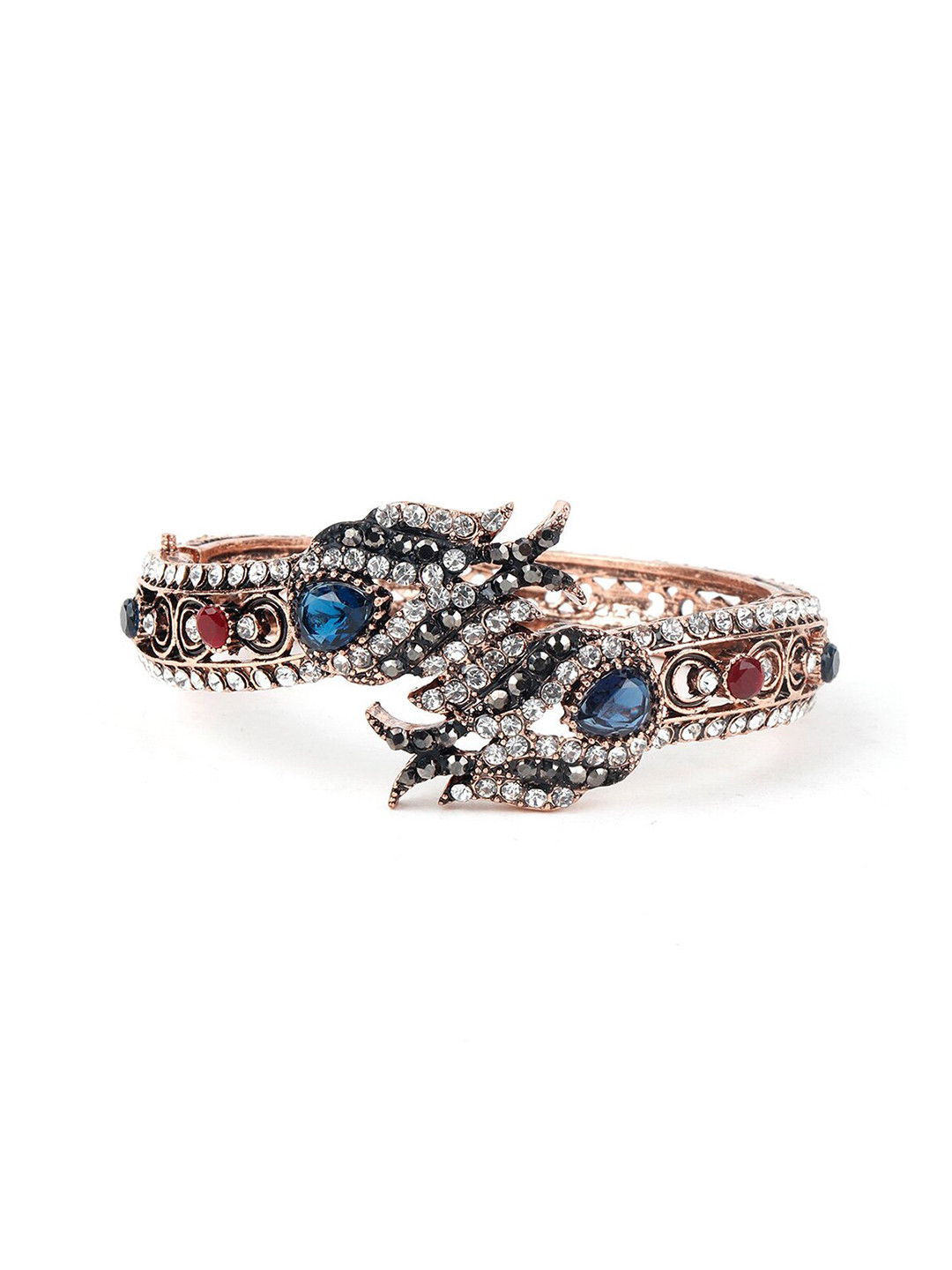 

ODETTE Women Bronze-Toned & Red Bangle-Style Bracelet