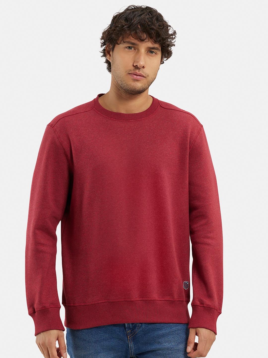 

Jockey Combed Cotton Rich Fleece Sweatshirt with StayWarm Technology-US92, Red