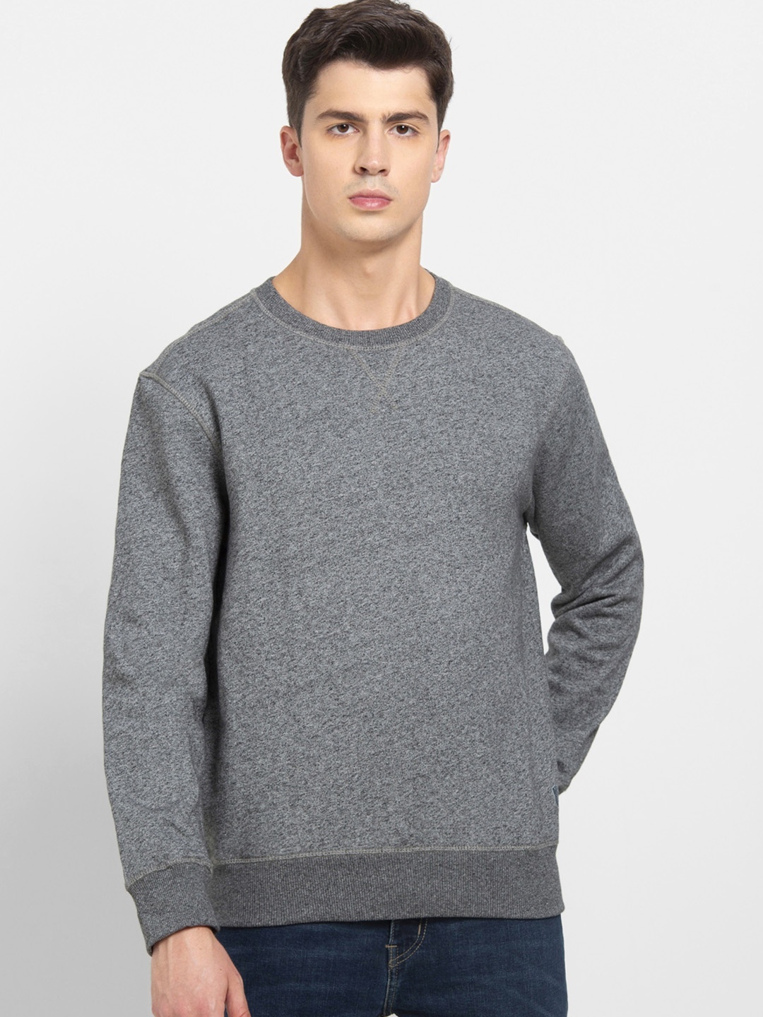 

Jockey Men Grey Pullover Sweatshirt