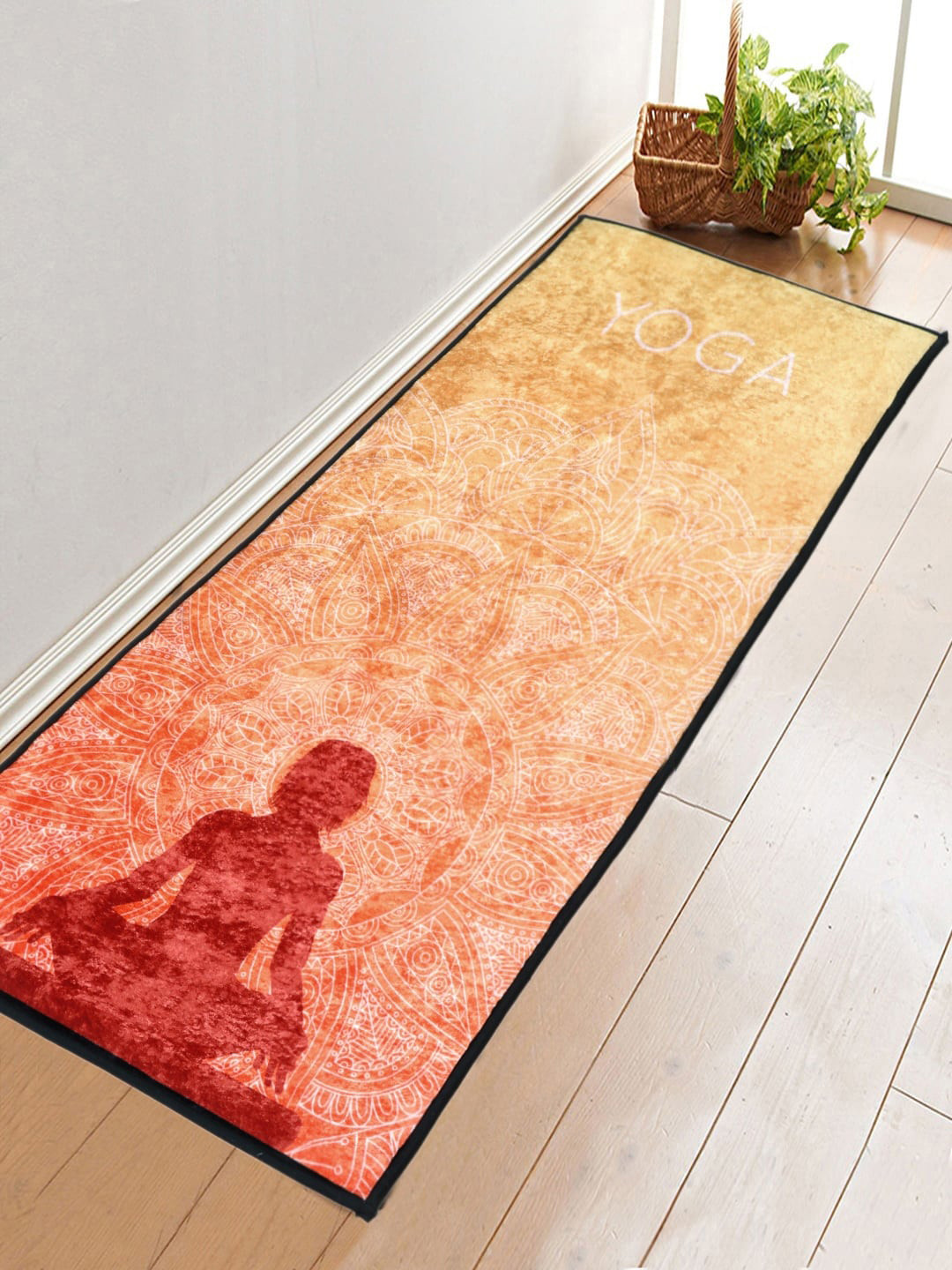 

BELLA TRUE Orange & Yellow Yoga Digital Printed Anti-Skid Yoga Mat