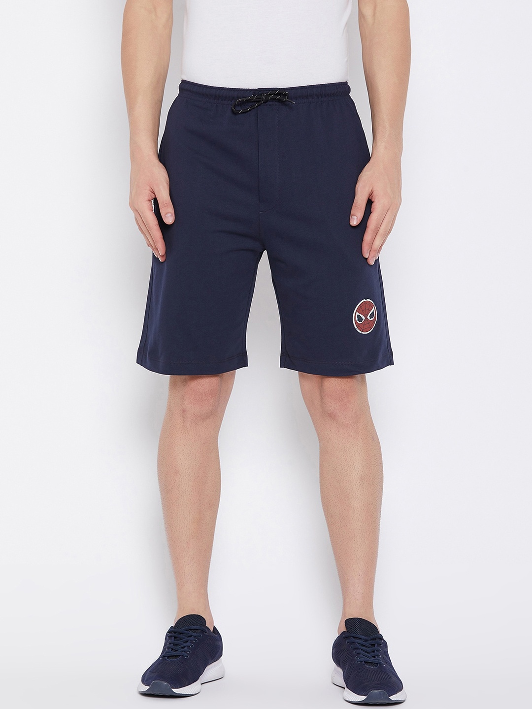 Marvel by Wear Your Mind Men Navy Blue Avengers Sports Shorts