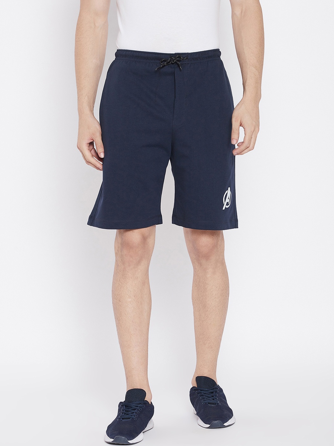 Marvel by Wear Your Mind Men Navy Blue Avengers Regular Shorts