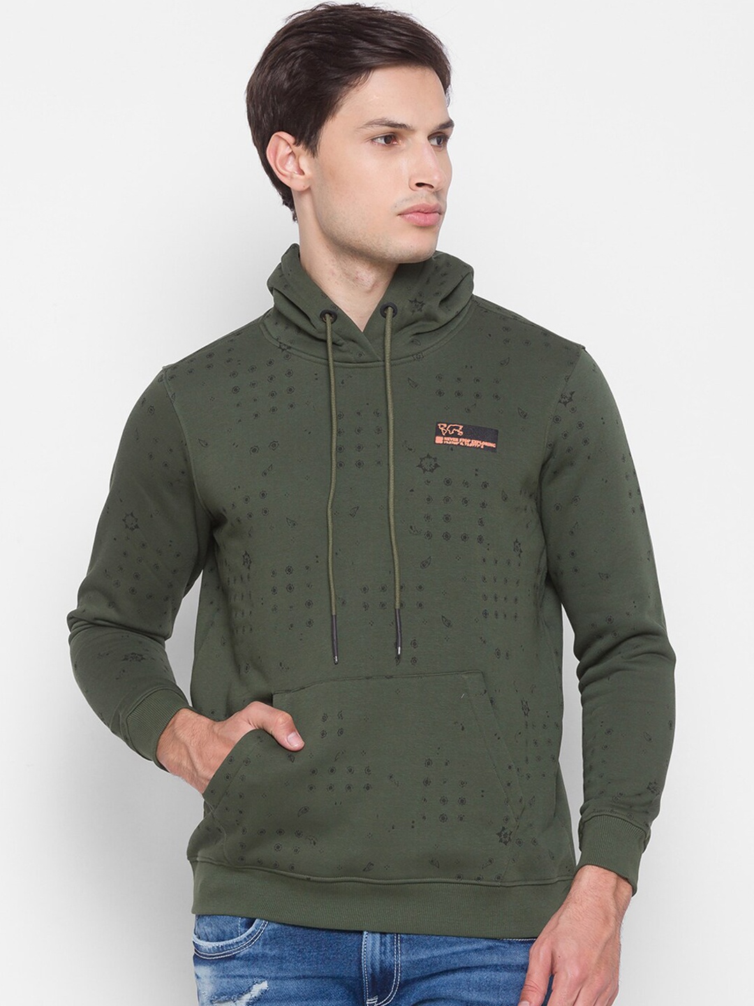 

SPYKAR Men Green Printed Sweatshirt