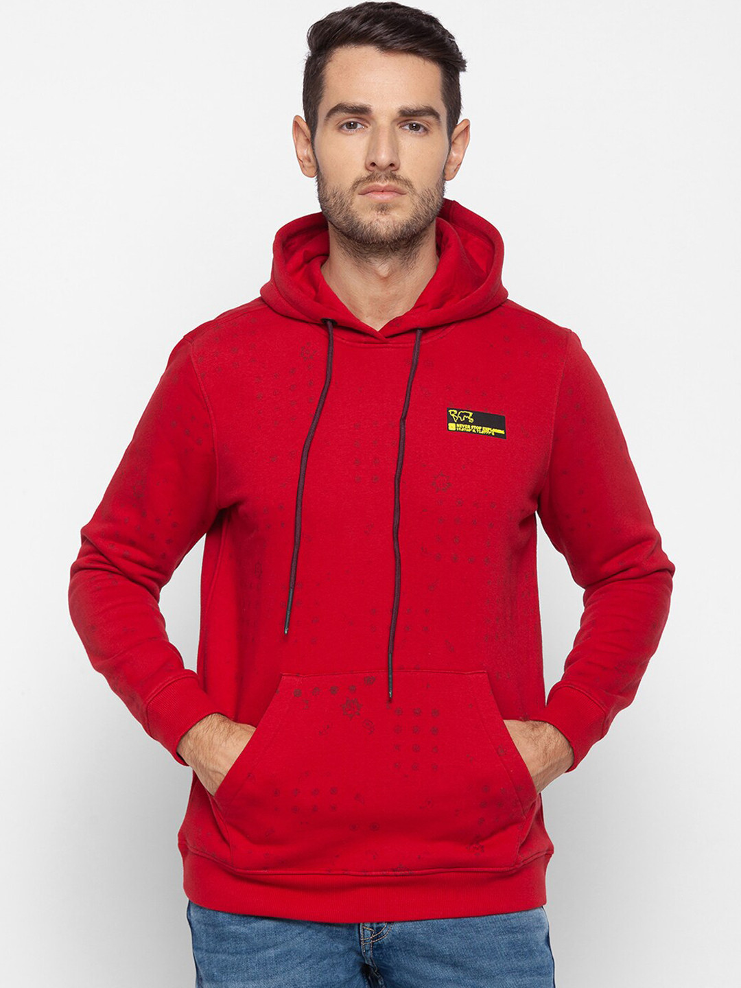 

SPYKAR Men Red Printed Sweatshirt