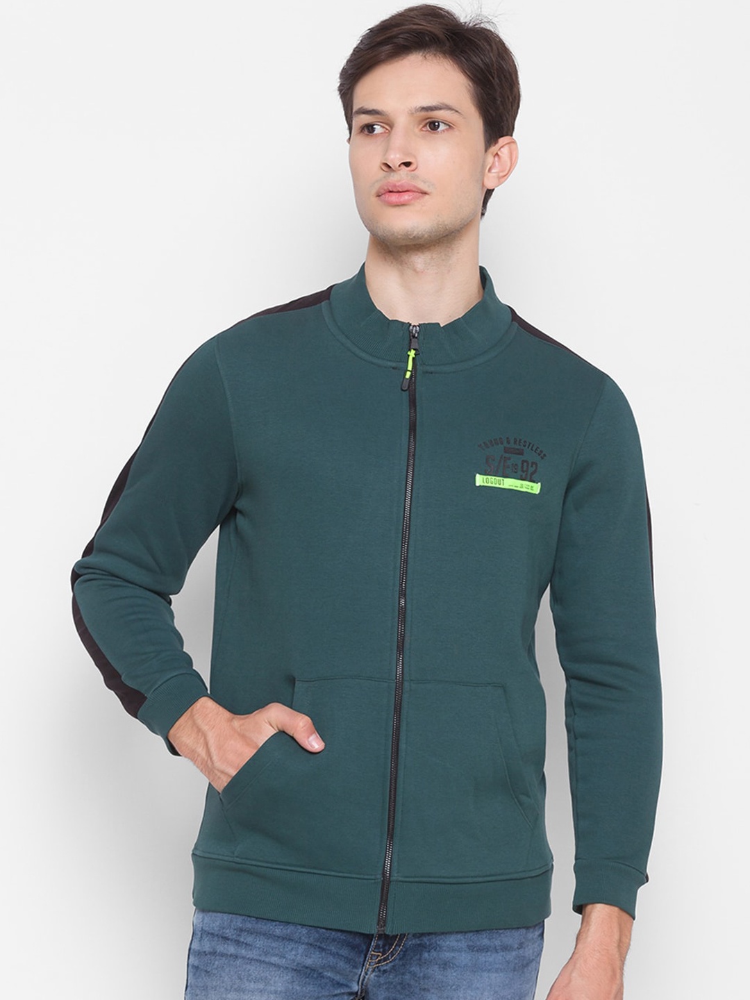

SPYKAR Men Green Sweatshirt