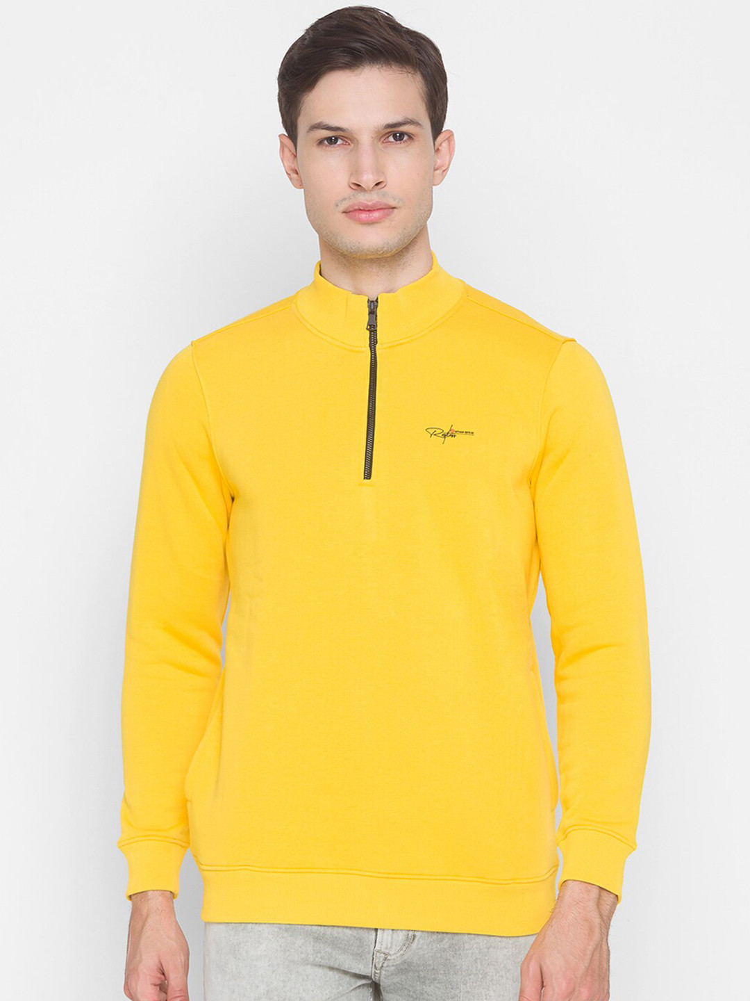 

SPYKAR Men Yellow Sweatshirt