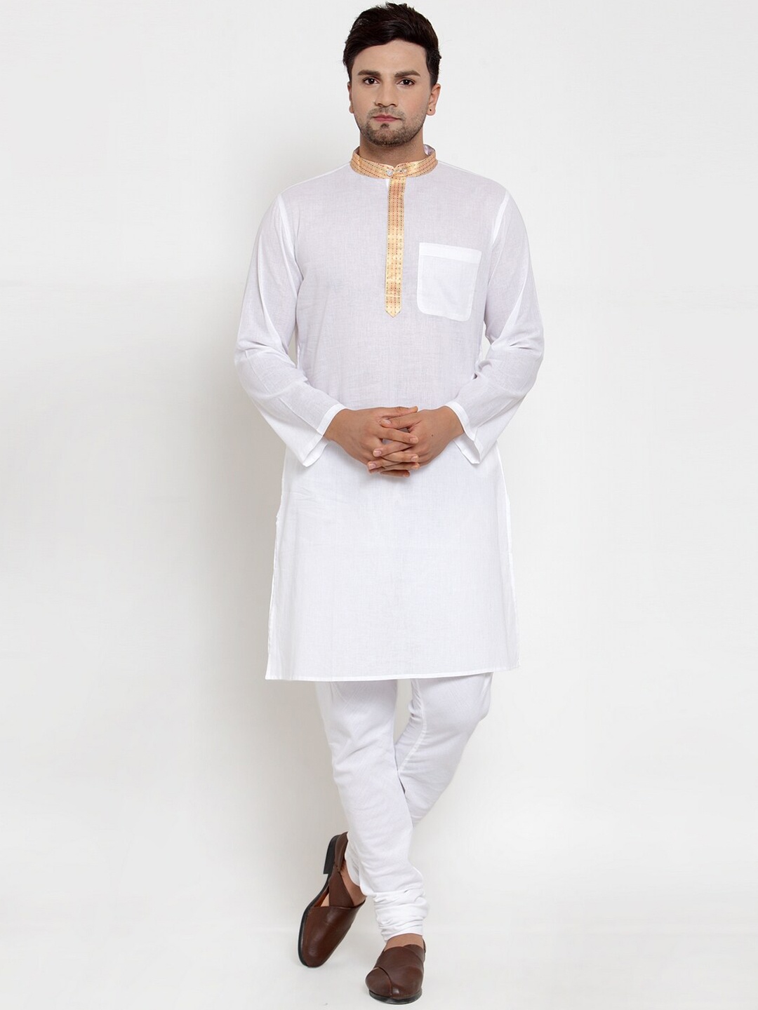 

NEUDIS Men White Regular Pure Cotton Kurta with Pyjamas