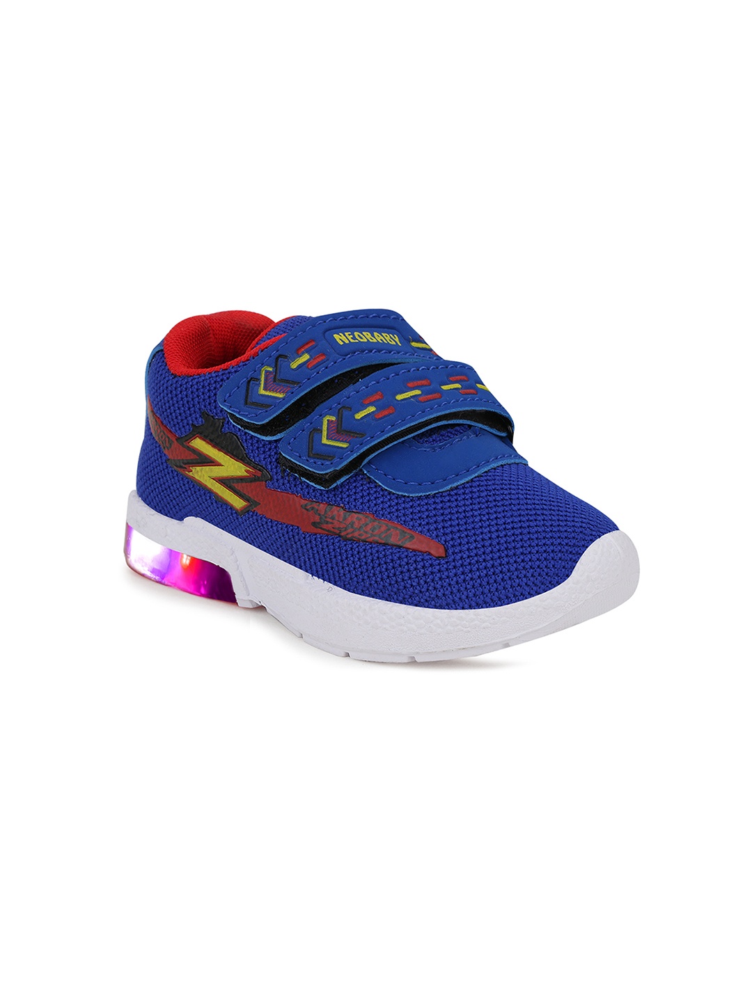

NEOBABY Unisex Kids Blue Woven Design Slip-On Sneakers