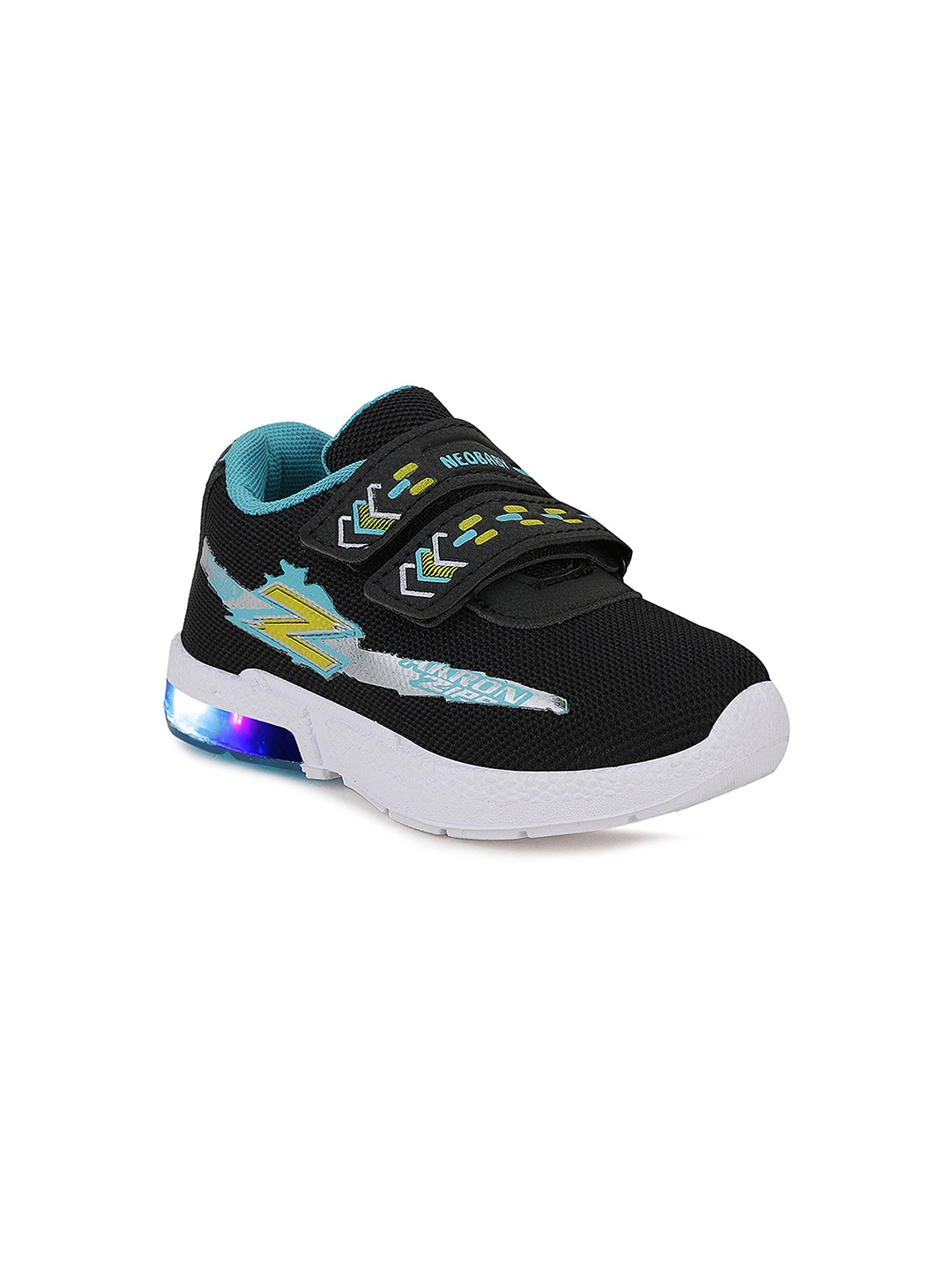 

NEOBABY Unisex Kids Sea Green Woven Design Sneakers