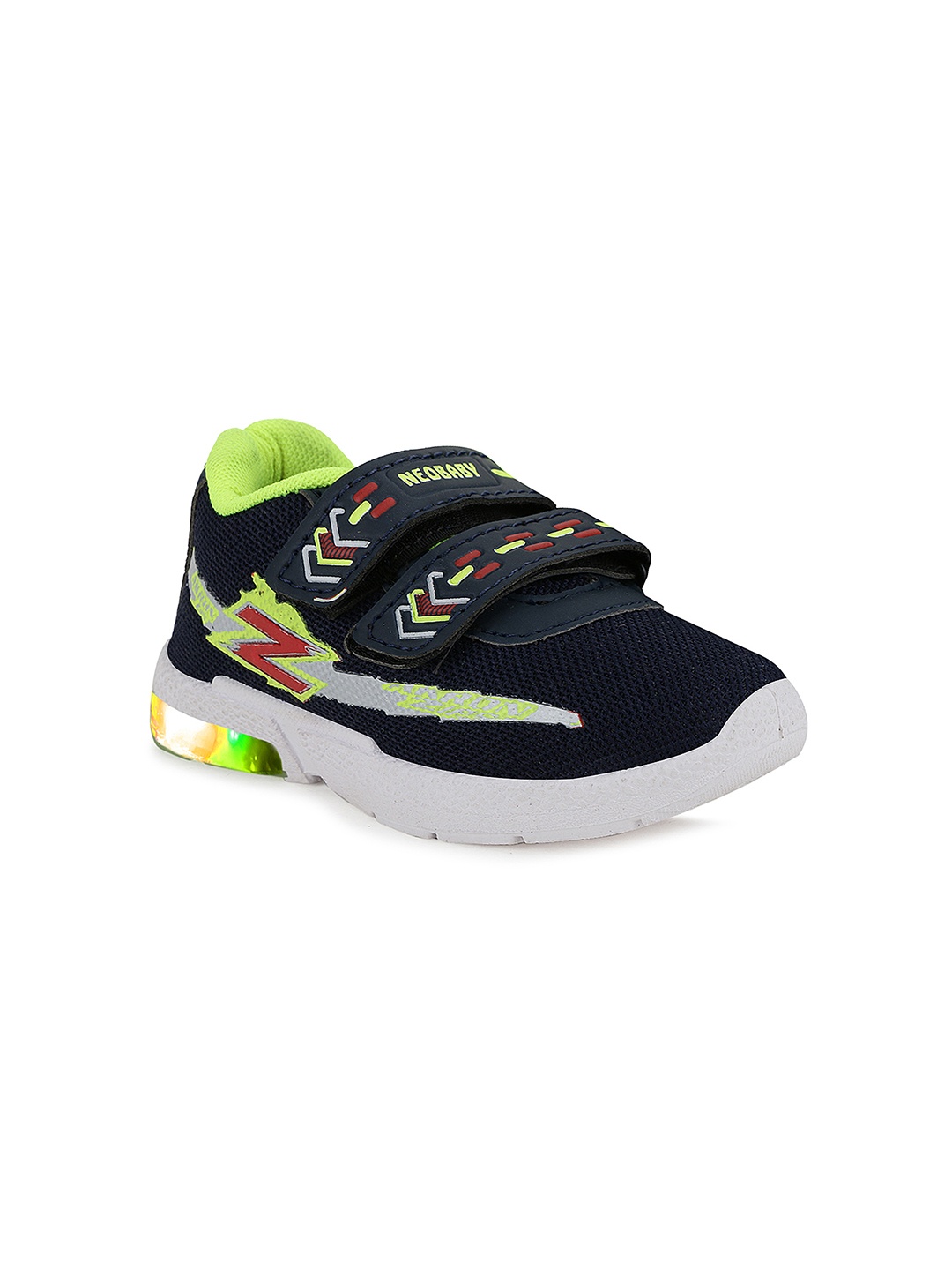 

NEOBABY Unisex Kids Green Woven Design Slip-On Sneakers