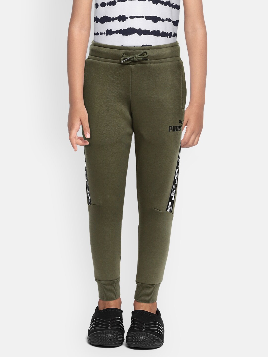 

Puma Boys Olive Green Knitted Joggers