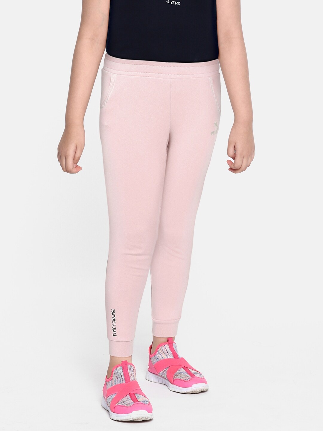 

Puma Kids Pink Solid Cotton T4C Knitted Regular Fit Sweat Joggers