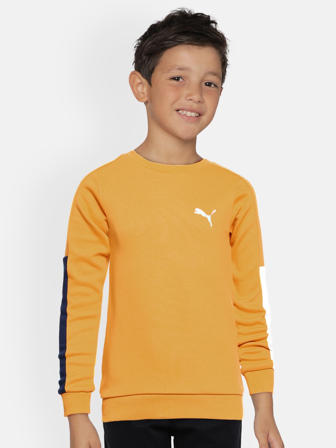 

Puma x one8 Boys Yellow & Navy Blue Colourblocked Sweatshirt