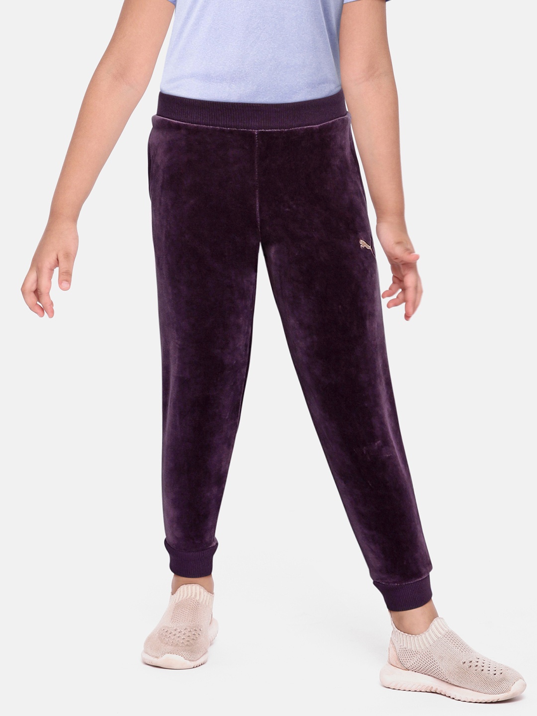 

Puma Girls Purple Regular Fit Alpha Velour Joggers