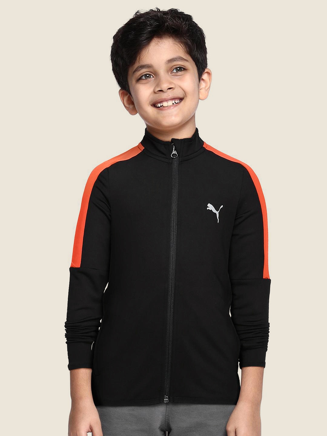 

Puma X one8 Virat Kohli Boys Black Red Colourblocked Sporty Jacket