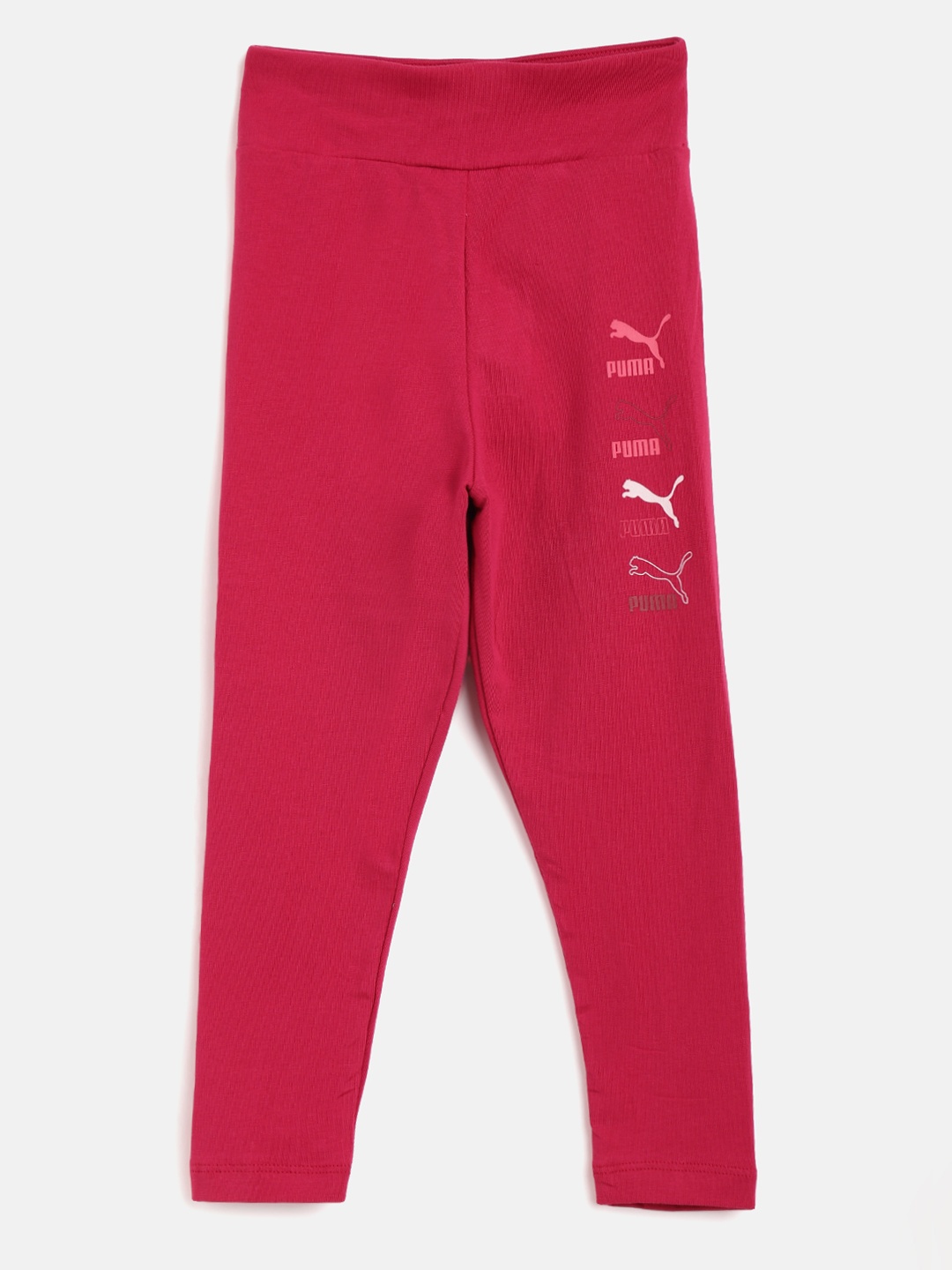 

Puma Girls Pink Brand Logo Print Detail Classics Graphic Slim Leggings