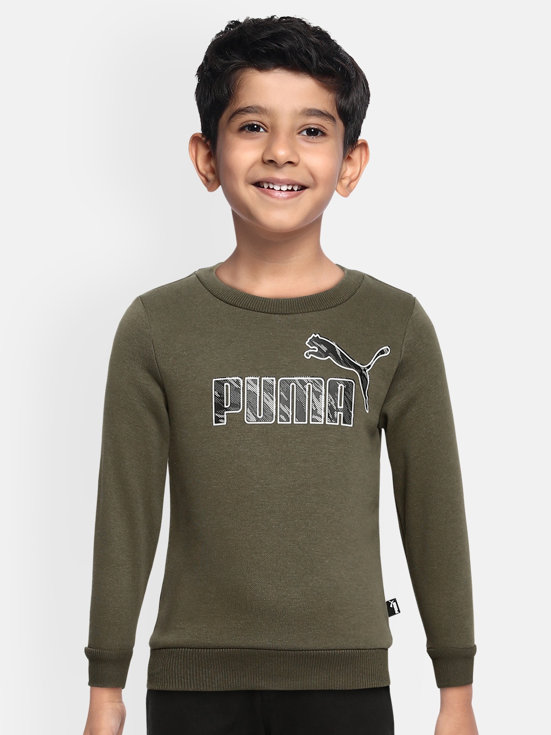 

Puma Boys Olive Green Graphic Sweatshirt
