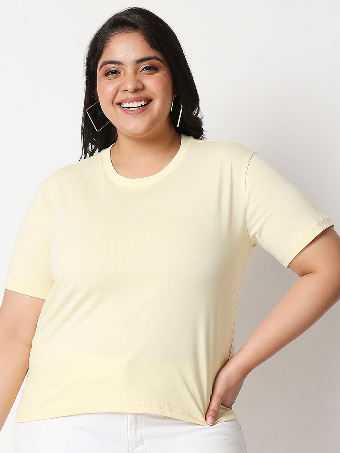 

20Dresses Women Yellow Pure Cotton T-shirt