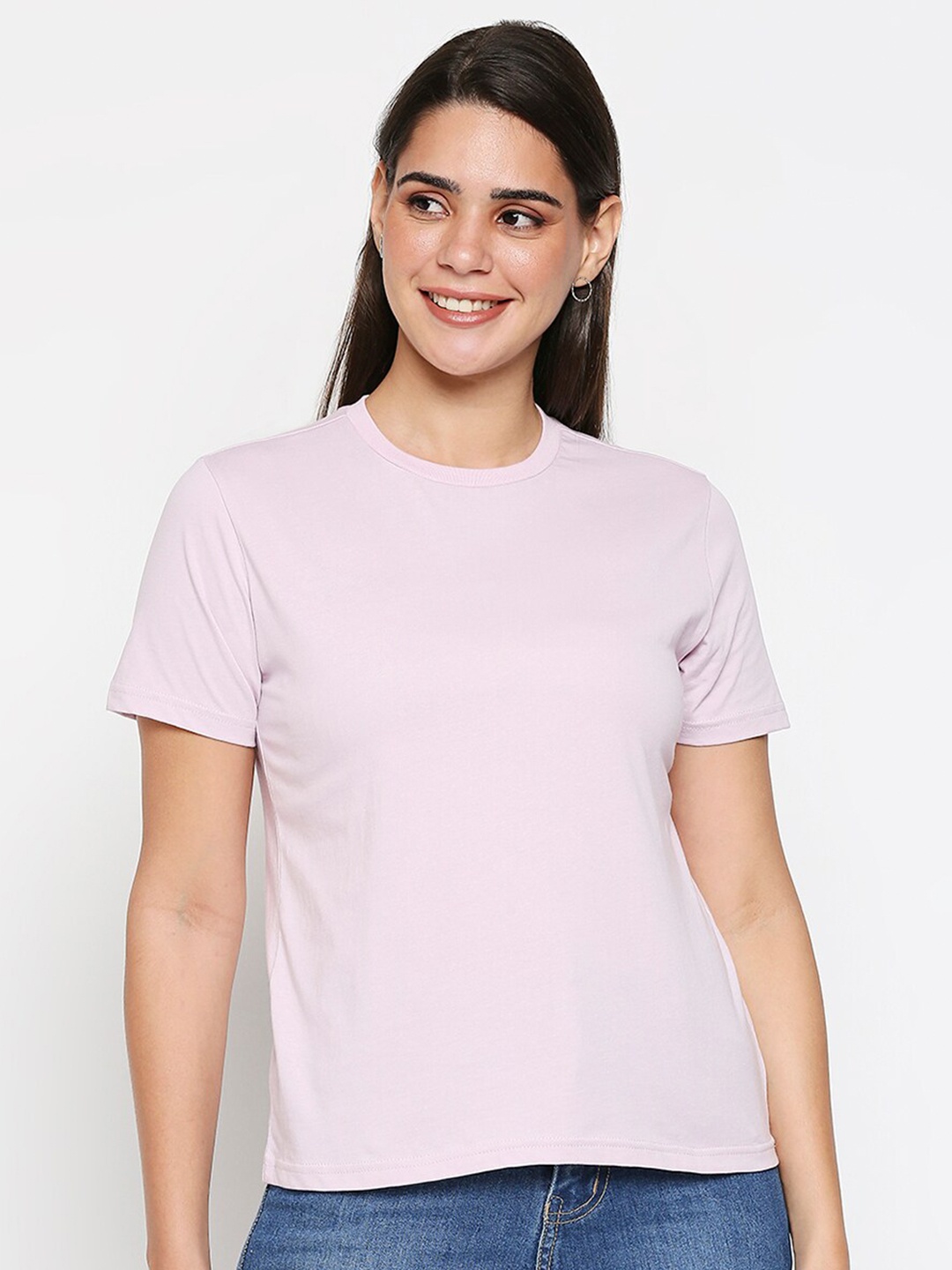 

20Dresses Women Pink Pure Cotton T-shirt