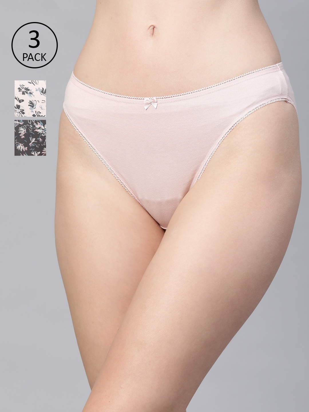

Marks & Spencer Women Pack of 3 Bikini Briefs T612096KPINK, Peach