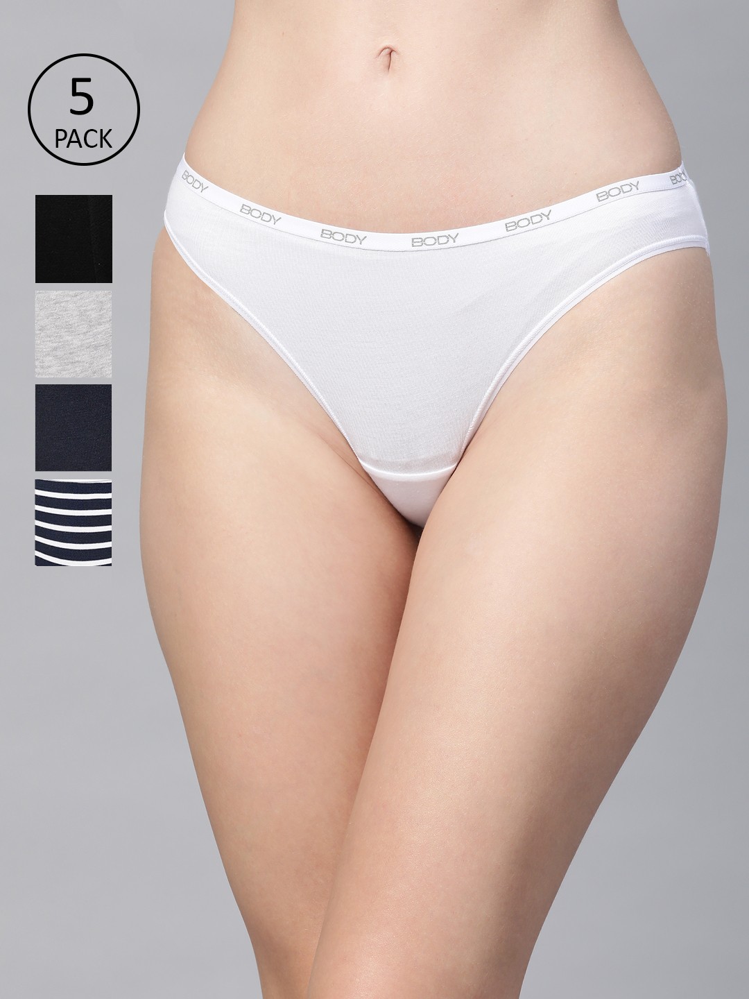 

Marks & Spencer Women Pack of 5 Bikini Briefs T617760MNAVY, Navy blue