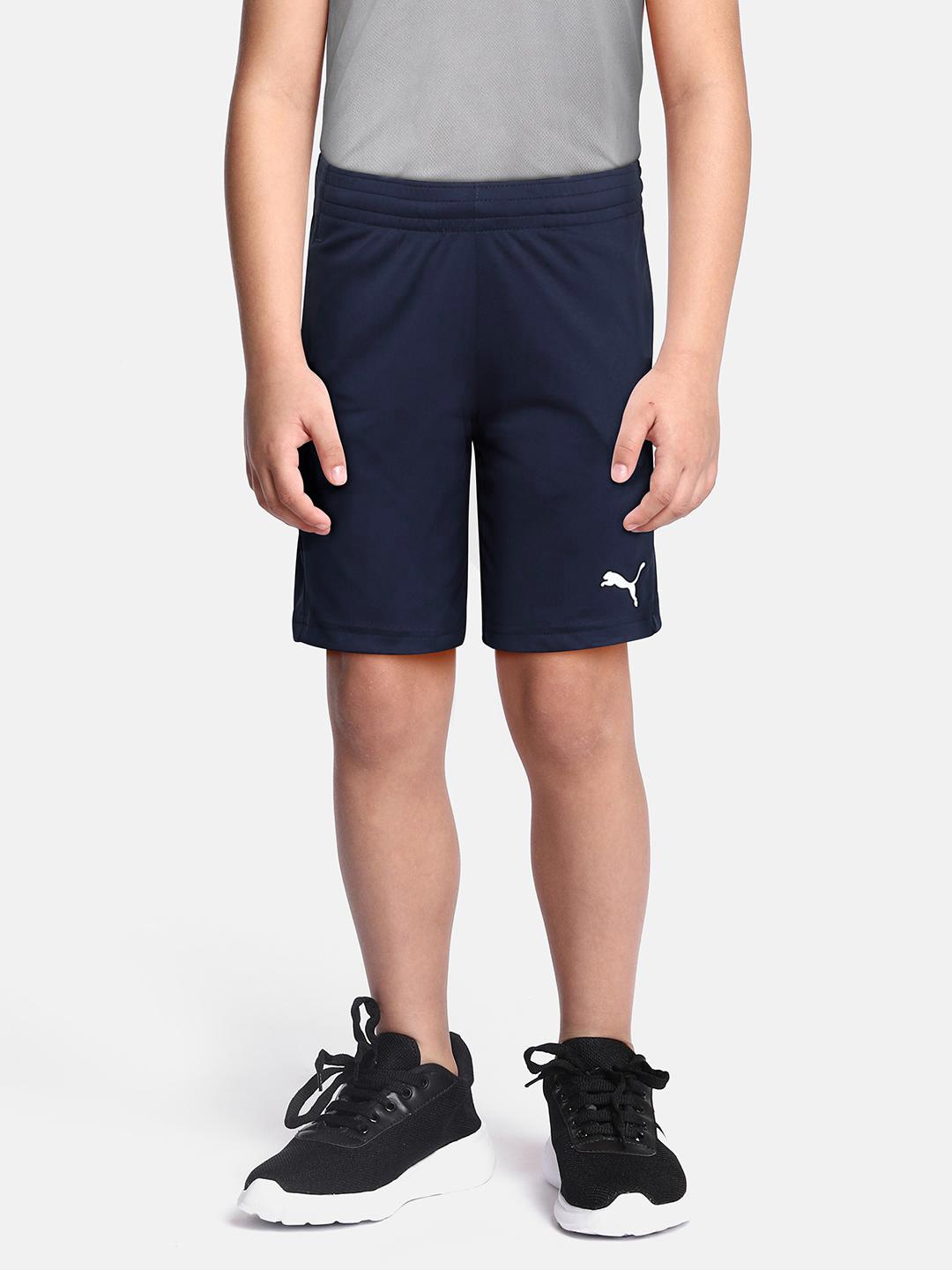 

Puma Boys Navy Blue Active Interlock Sports Shorts