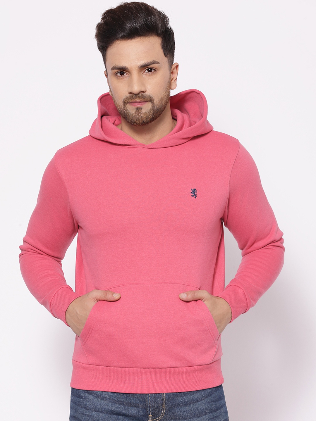 

Red Tape Men Magenta Hooded Sweatshirt