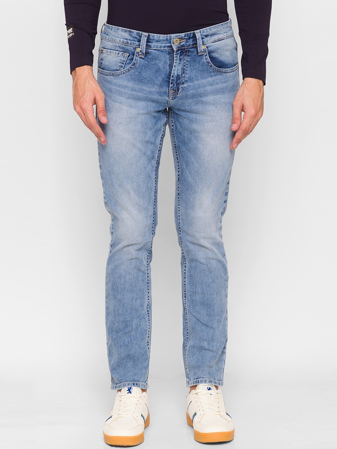 

SPYKAR Men Blue Relaxed Fit Heavy Fade Pure Cotton Jeans
