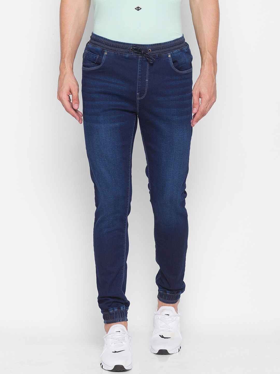 

SPYKAR Men Blue Skinny Fit Low-Rise Light Fade Pure Cotton Jeans