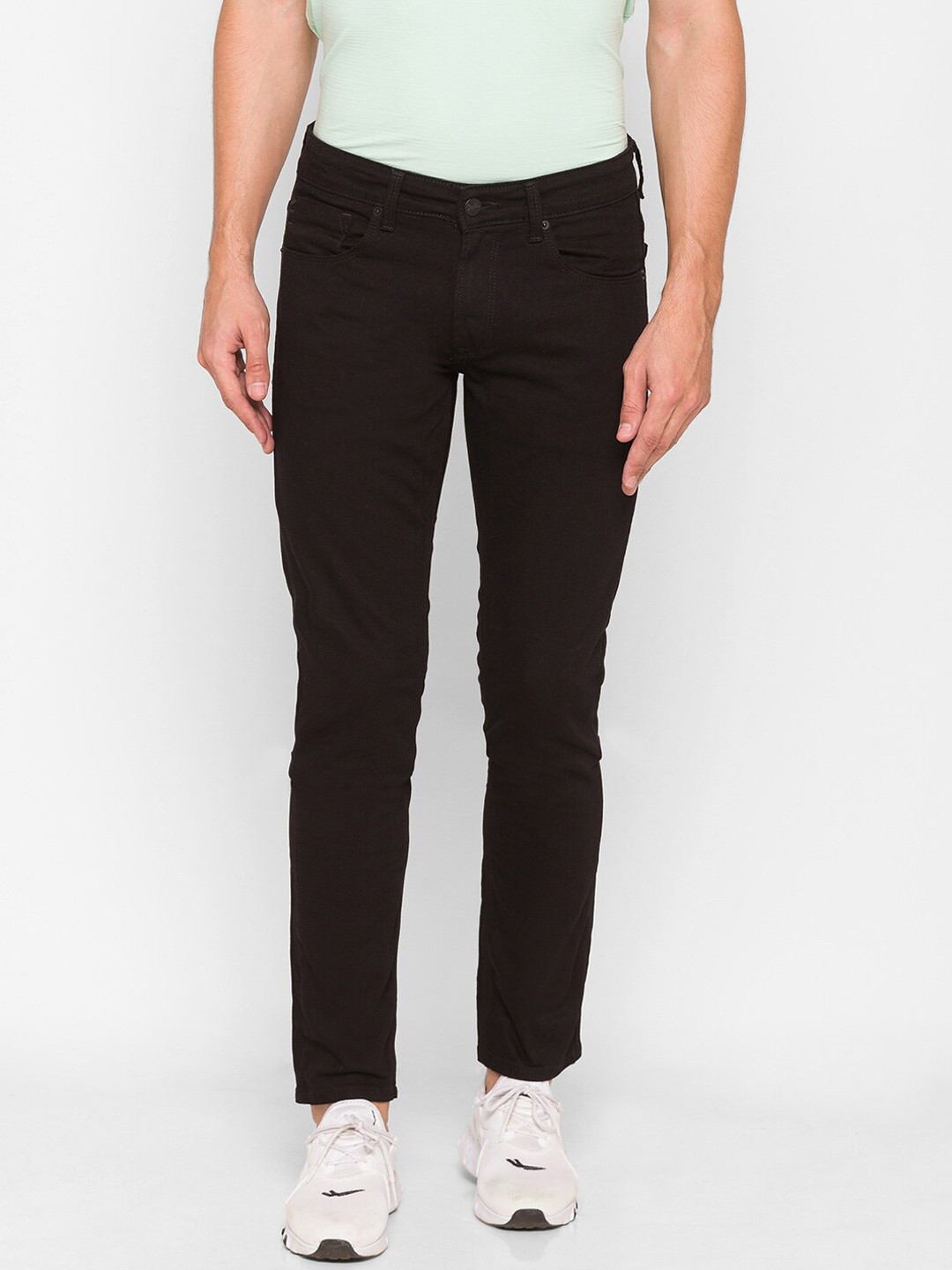 

SPYKAR Men Black Slim Fit Low-Rise Highly Distressed Jeans