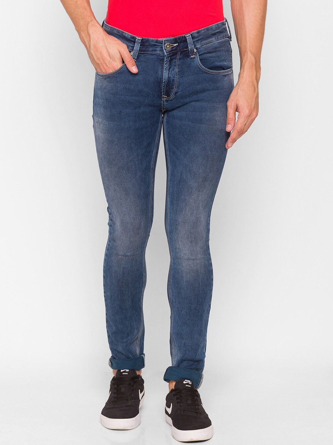

SPYKAR Men Blue Skinny Fit Low-Rise Jeans