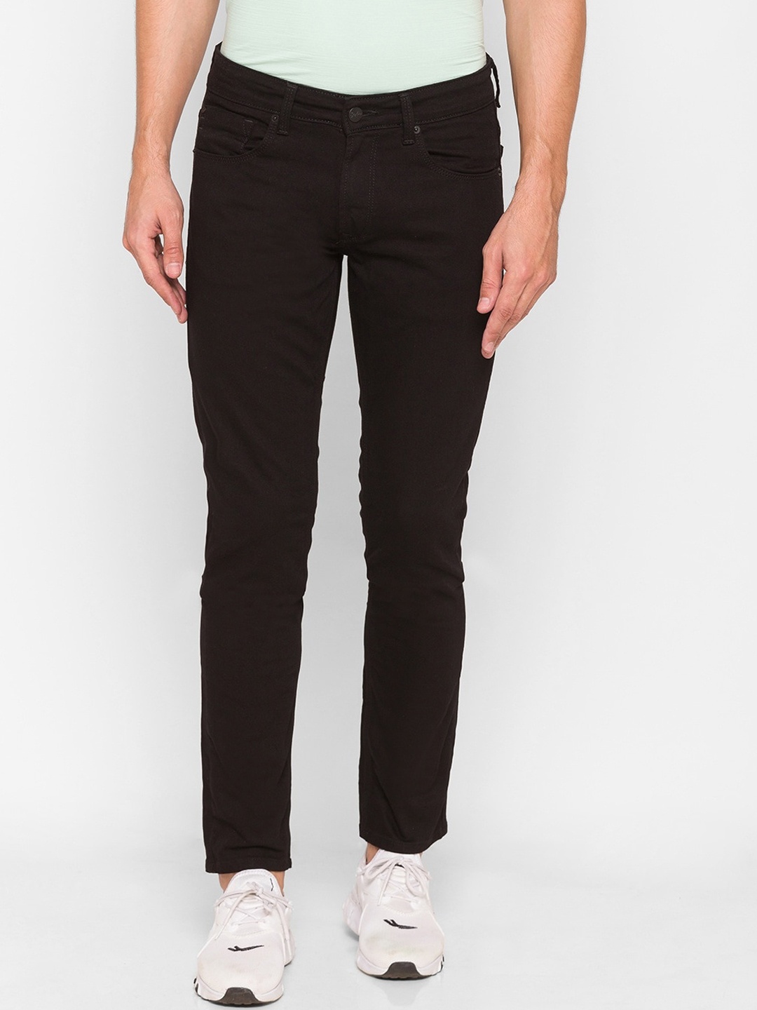 

SPYKAR Men Black Slim Fit Low-Rise Highly Distressed Jeans