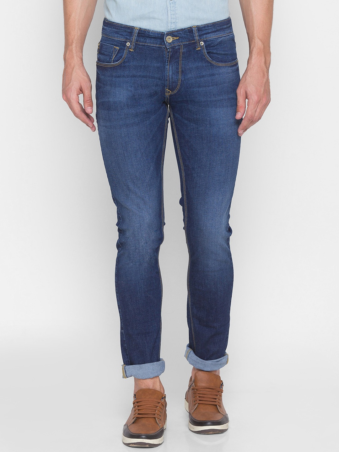 

SPYKAR Men Blue Skinny Fit Low-Rise Light Fade Jeans