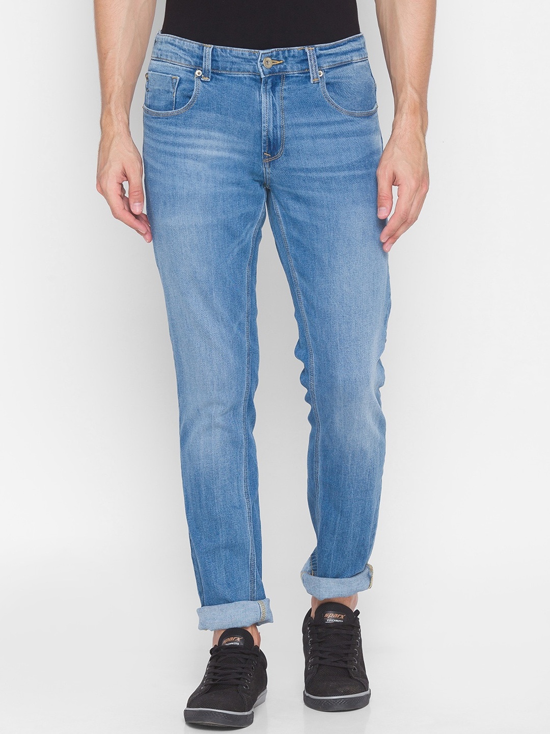 

SPYKAR Men Blue Relaxed Fit Light Fade Jeans