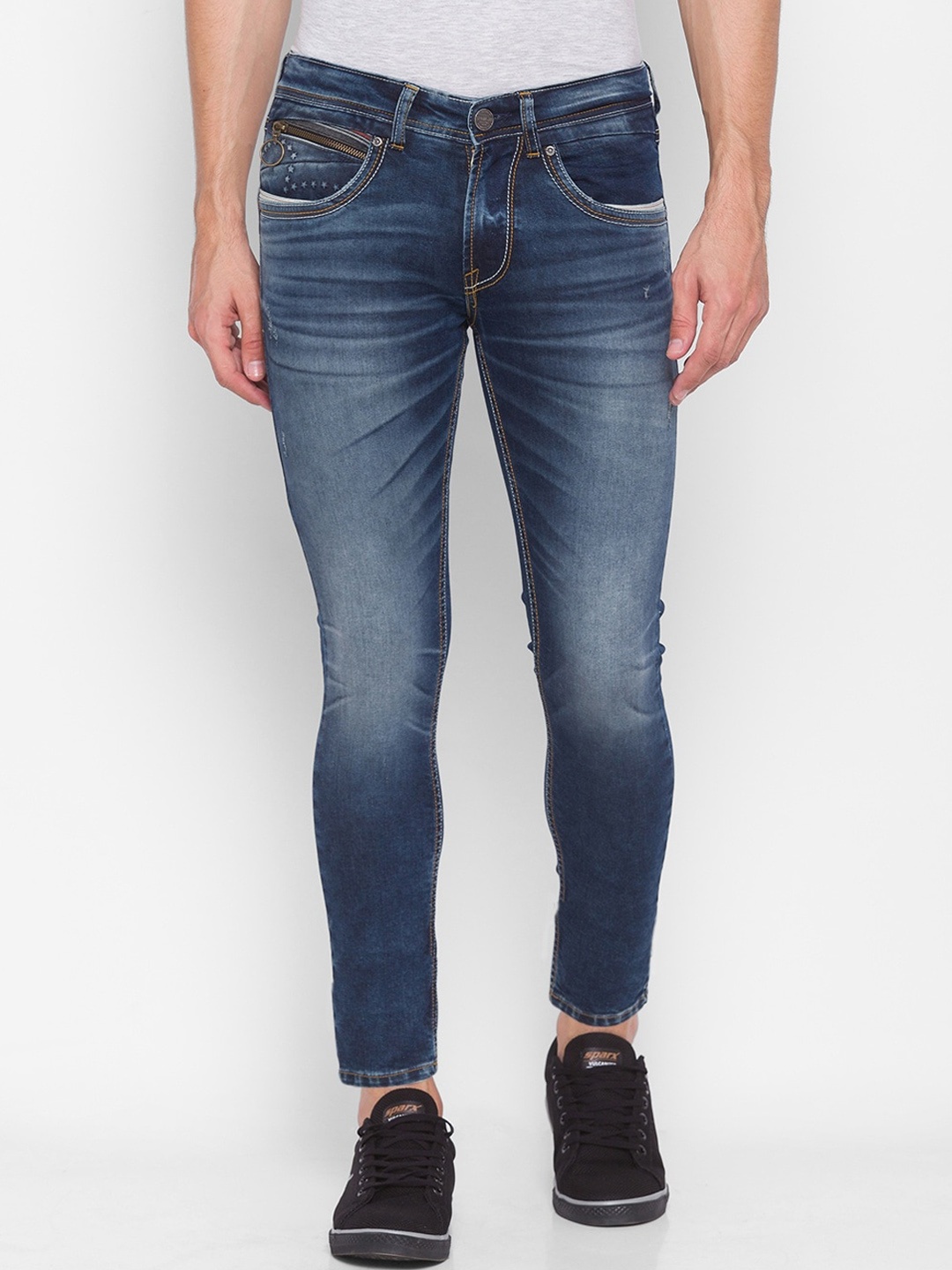 

SPYKAR Men Blue Slim Fit Heavy Fade Jeans