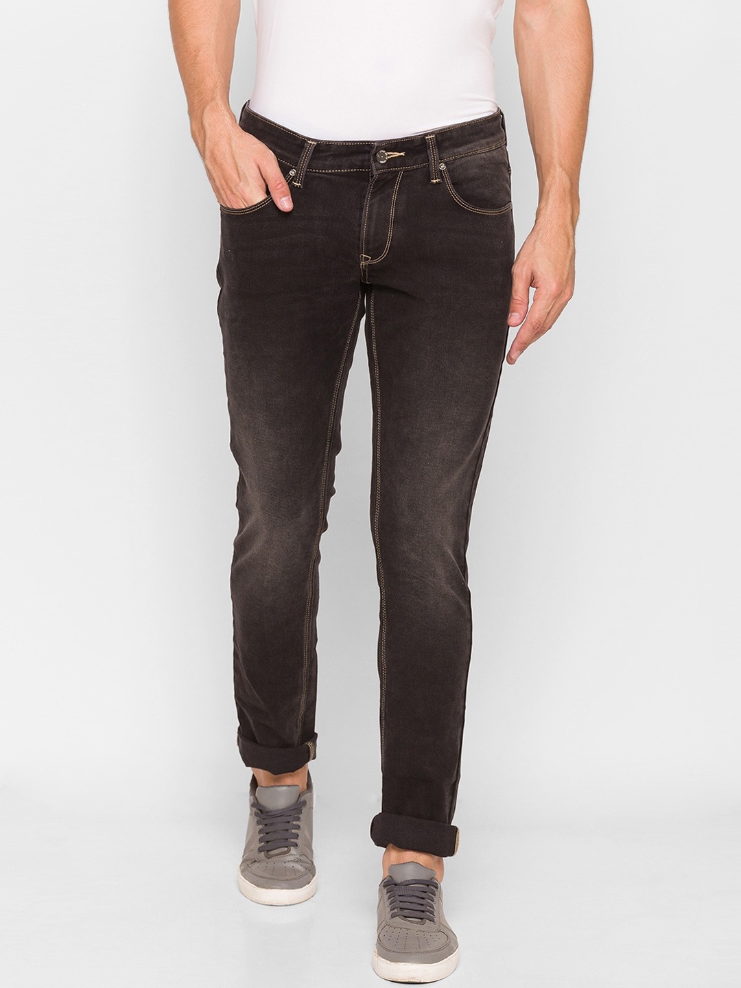 

SPYKAR Men Black Skinny Fit Low-Rise Light Fade Jeans