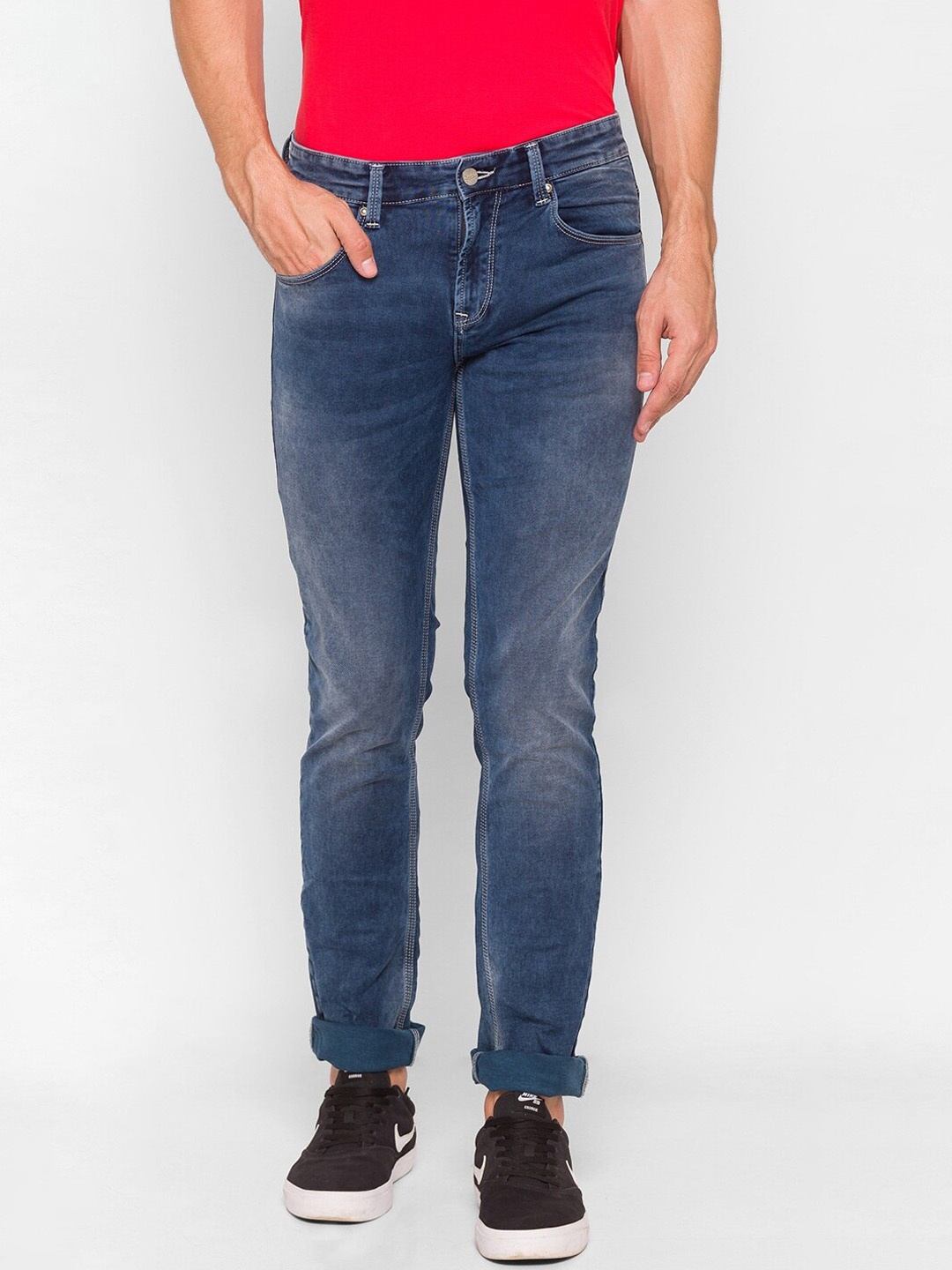 

SPYKAR Men Blue Relaxed Fit Light Fade Jeans