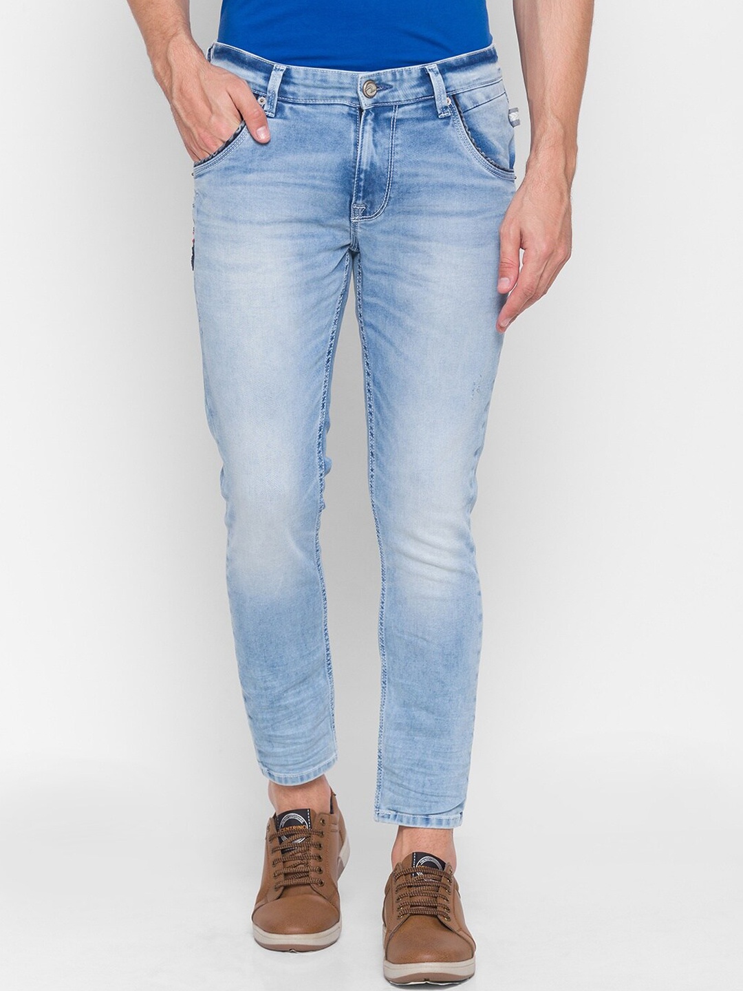 

SPYKAR Men Blue Slim Fit Heavy Fade Jeans