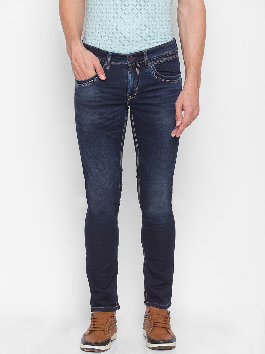 

SPYKAR Men Blue Skin Tight Skinny Fit Low-Rise Light Fade Jeans