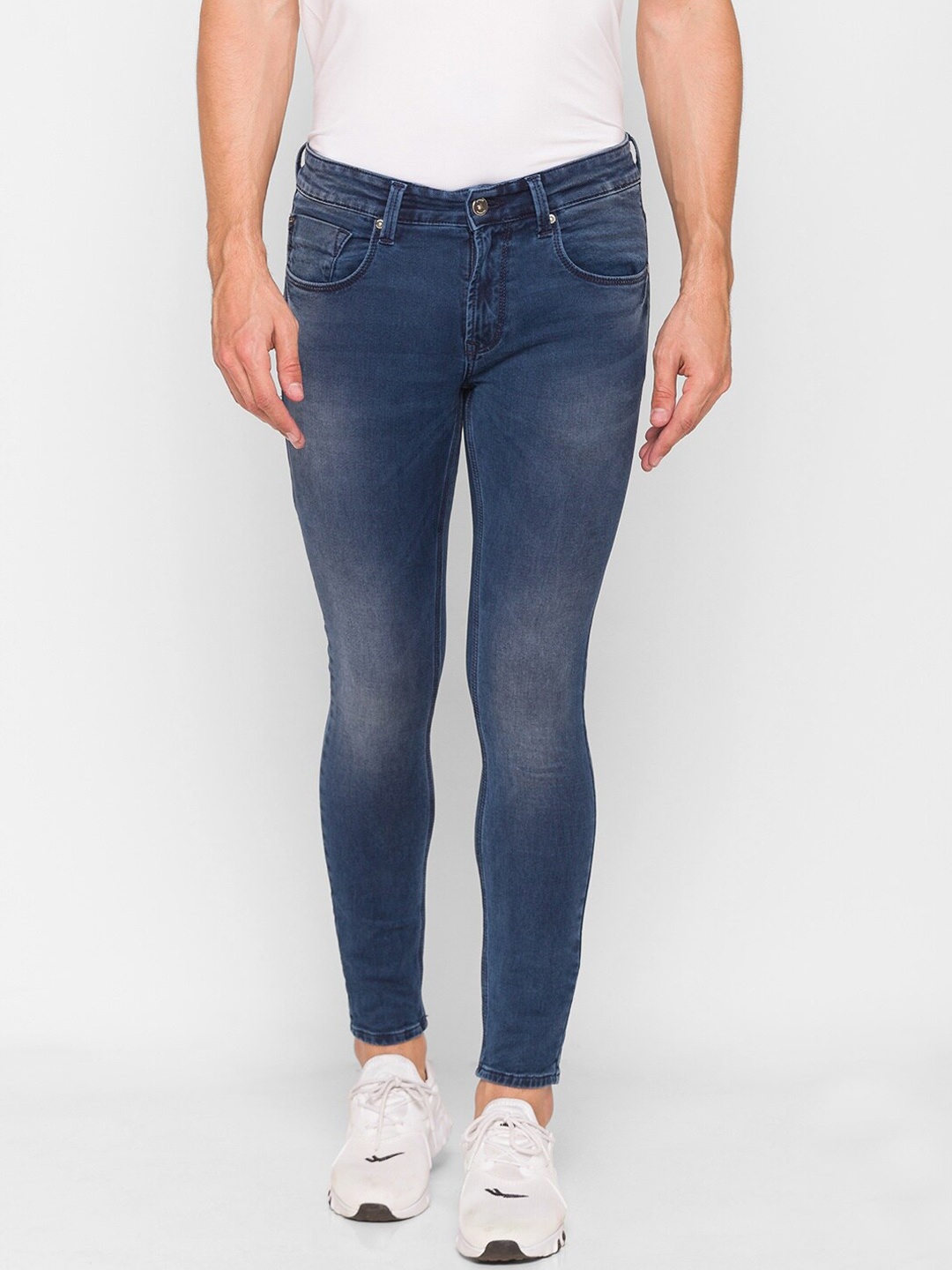 

SPYKAR Men Blue Slim Fit Highly Distressed Light Fade Jeans