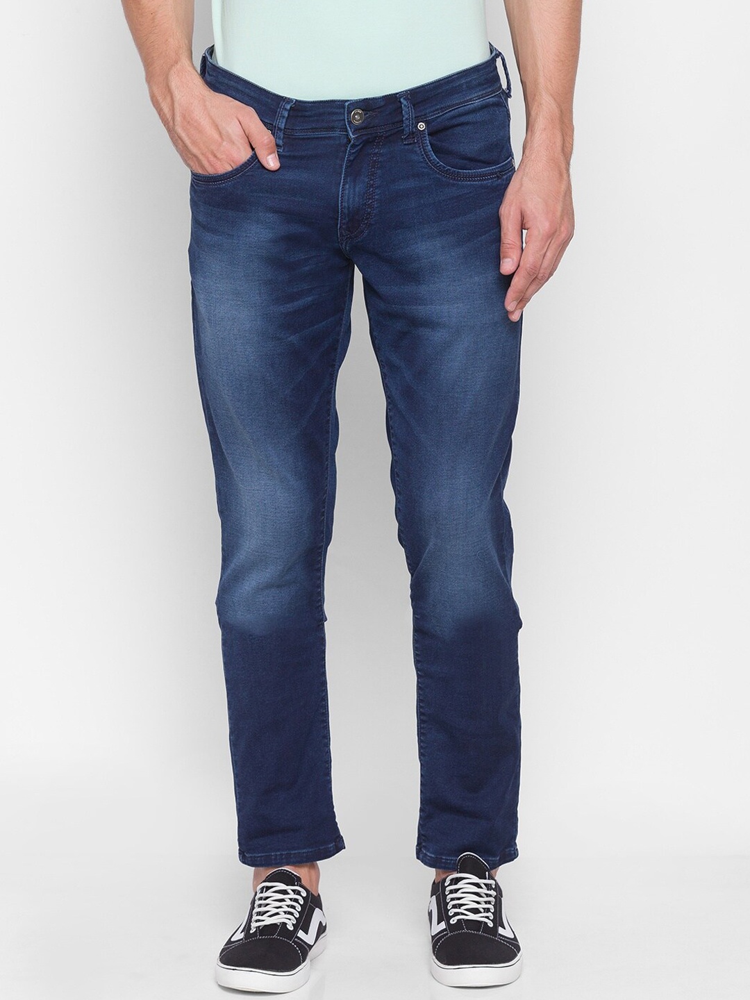 

SPYKAR Men Blue Skinny Fit Low-Rise Light Fade Jeans