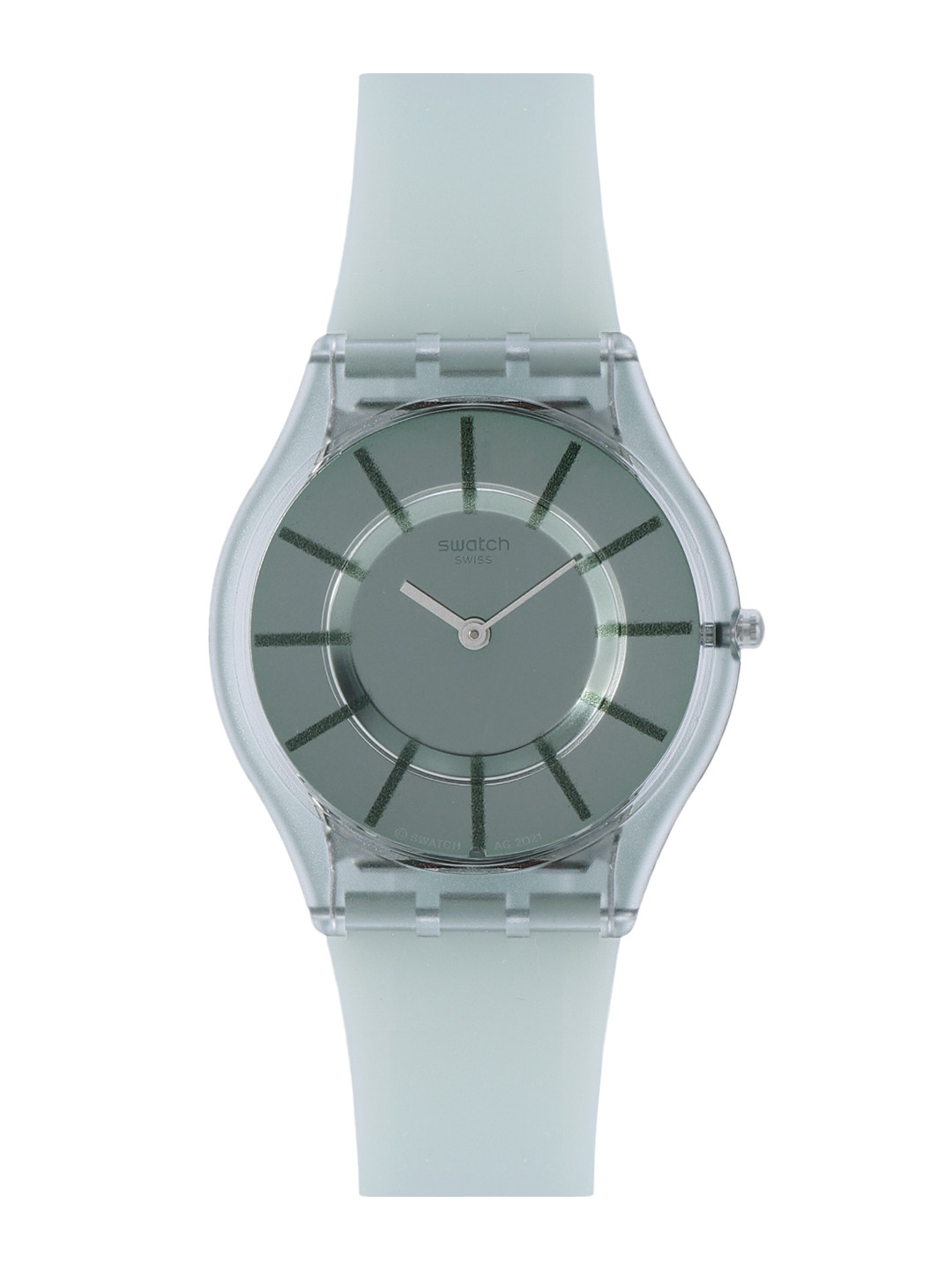

Swatch Unisex Green Patterned Dial & Green Straps Water Resistant Analogue Watch, Grey